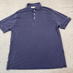 Kjus Polo Shirt Mens 54/XL Blue Short Sleeve UPF 50+ Summit Golf Performance Tee